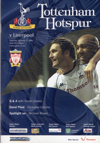 Match programme